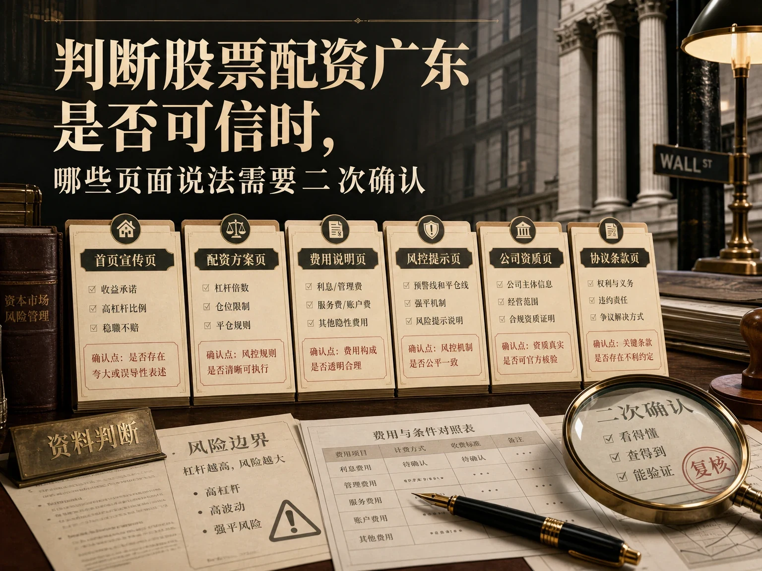 判断股票配资广东是否可信时，哪些页面说法需要二次确认 插图