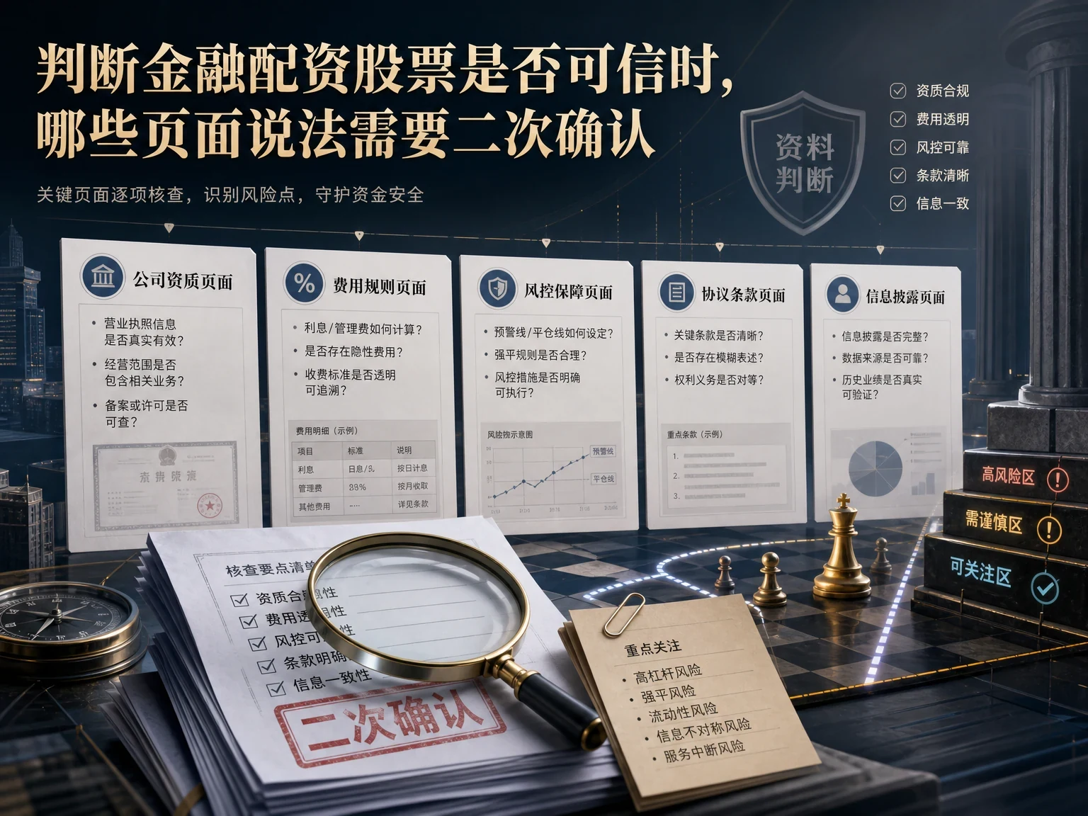 判断金融配资股票是否可信时，哪些页面说法需要二次确认 插图